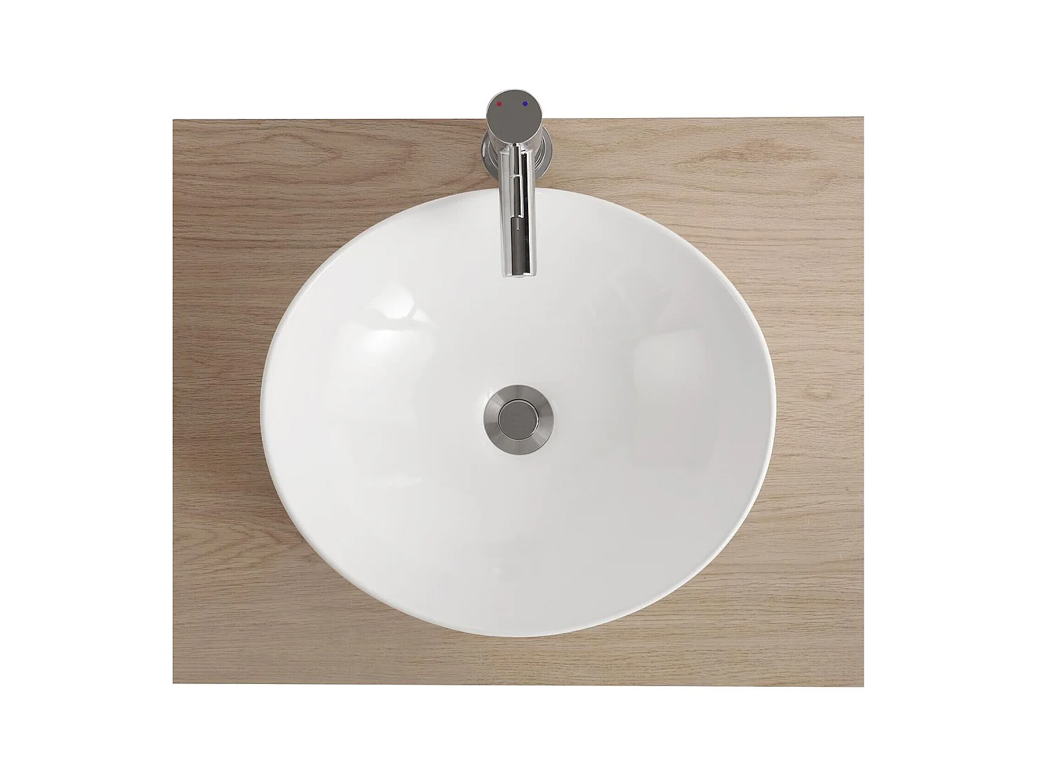 ANNA ovales Keramik-Aufsatzwaschbecken 42x37cm