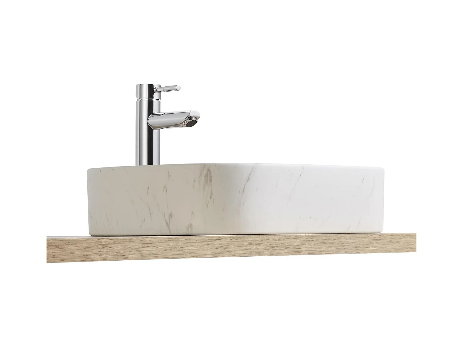 Vasque à poser rectangle en céramique 45x38cm