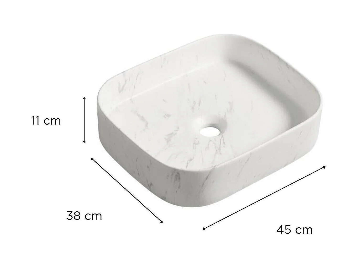 Naya-wastafel met marmereffect
