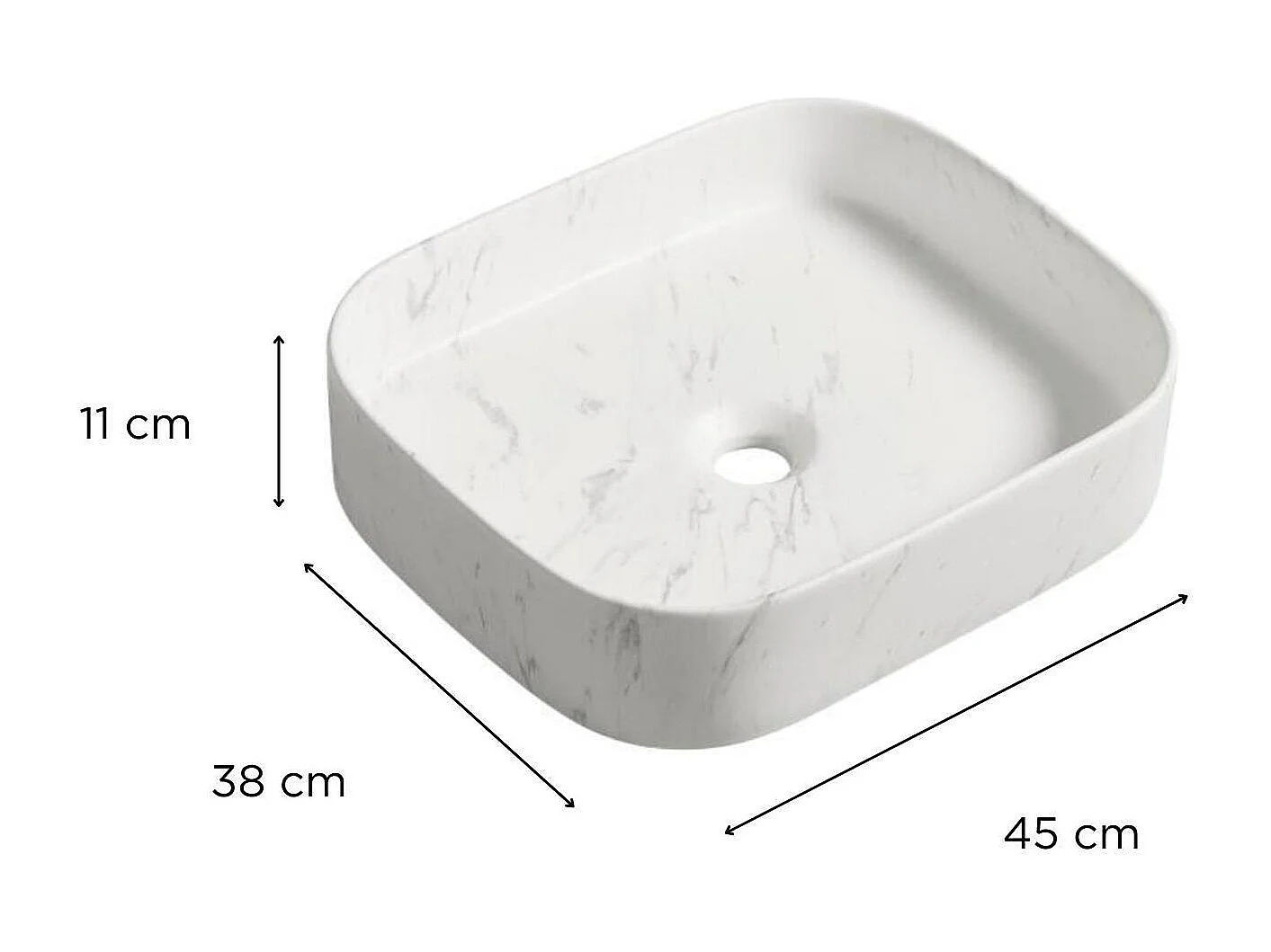 Naya-wastafel met marmereffect