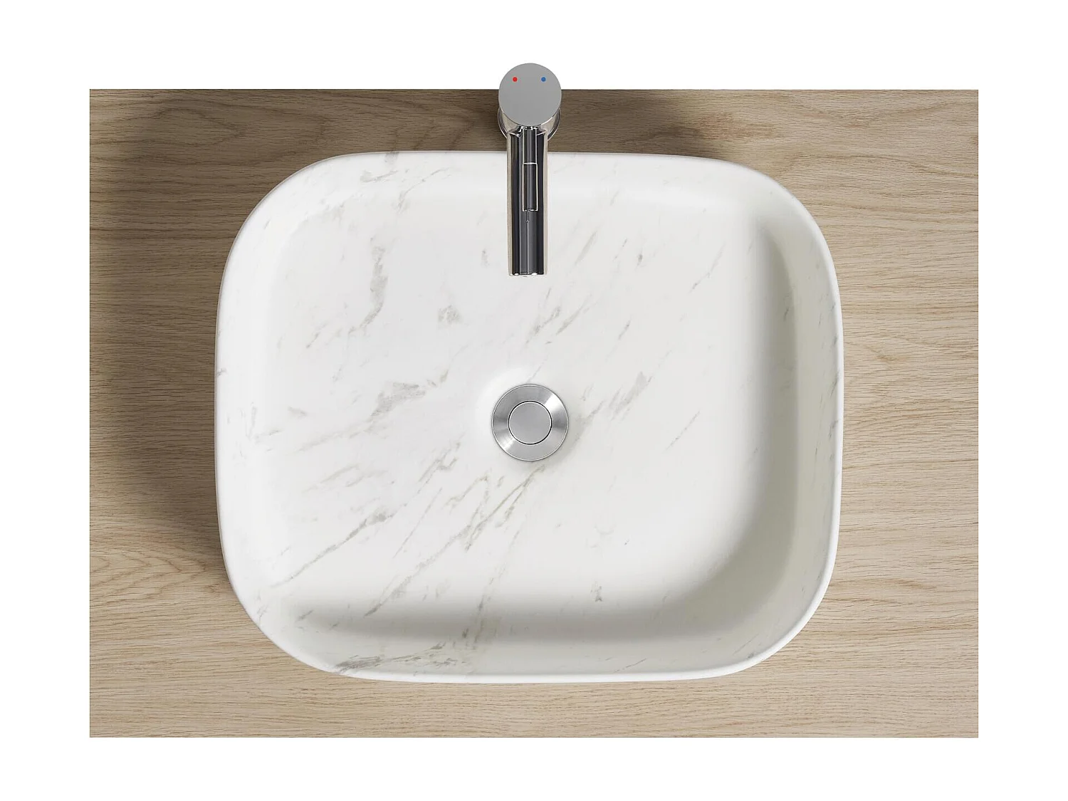 Naya-wastafel met marmereffect