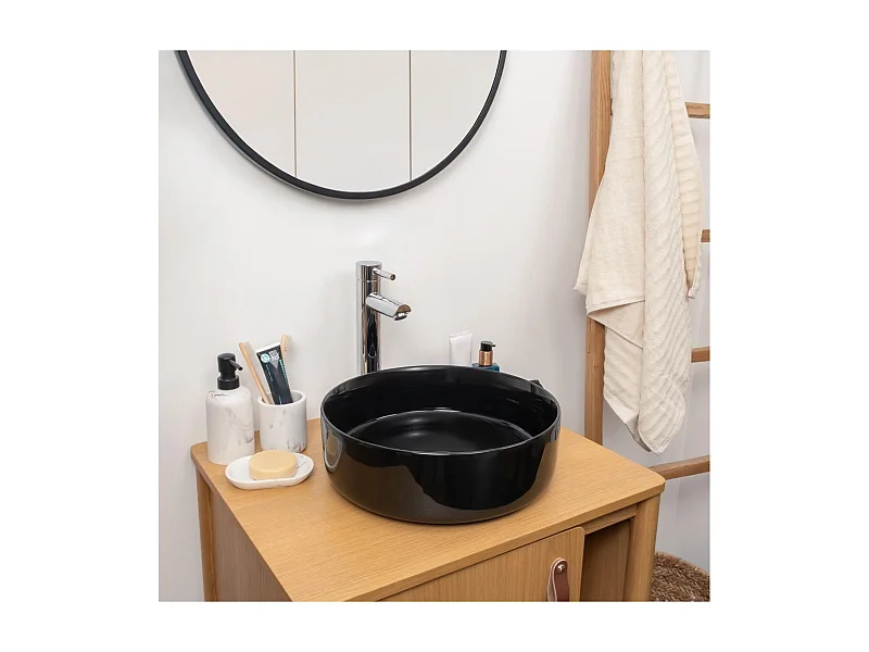 Vasque à poser ronde en céramique 36cm