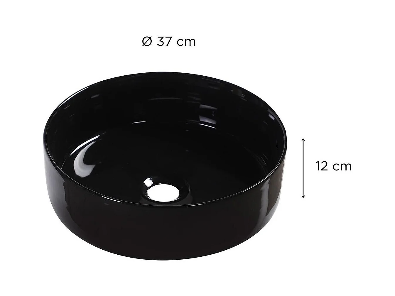 Rundes Aufsatzwaschbecken 36 x 36 cm DIEGO