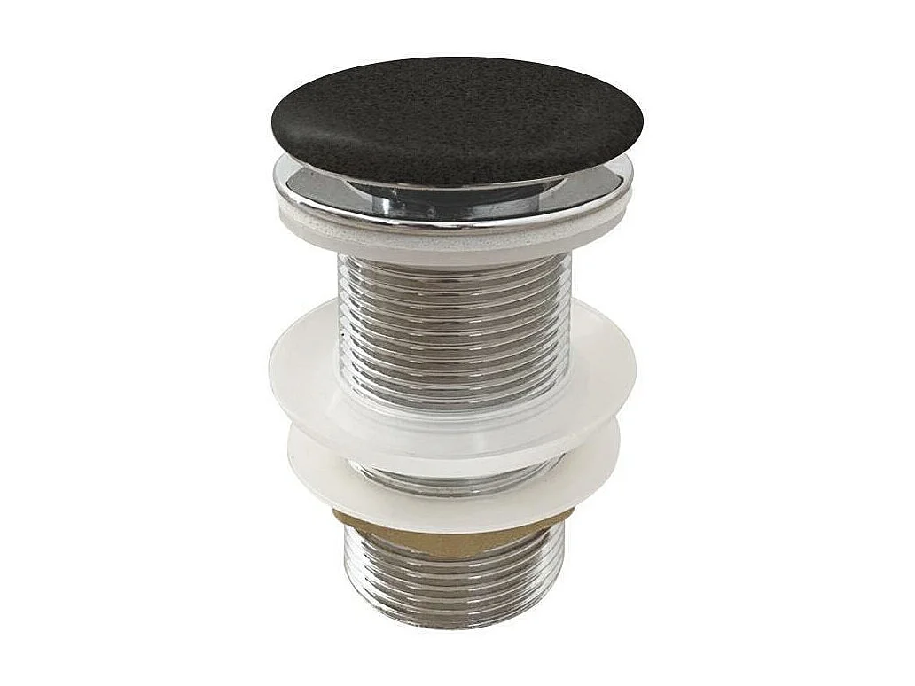 SANDY ronde wastafel van steengoed + JAMES-afvoer