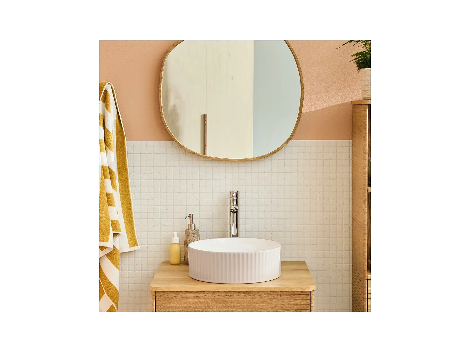 Vaso de lavabo redondo 36 x 36 cm NELA