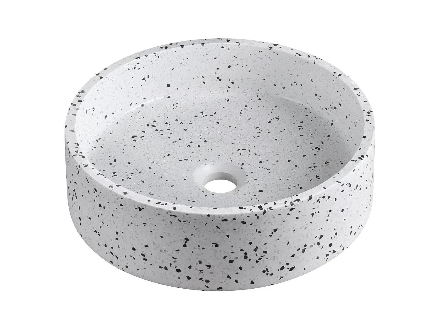MILA 38cm ronde terrazzo opzetwastafel
