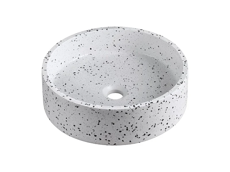 Vasque à poser ronde en terrazzo 38cm