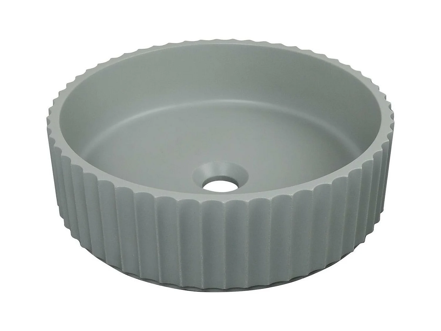 IVILI 39,8 cm ronde groene getextureerde betonnen wastafel