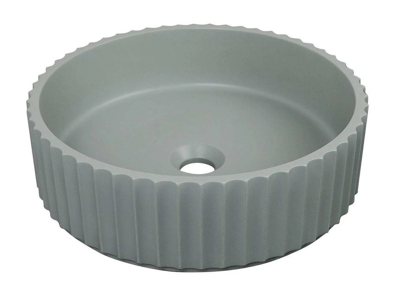 IVILI 39,8 cm ronde groene getextureerde betonnen wastafel