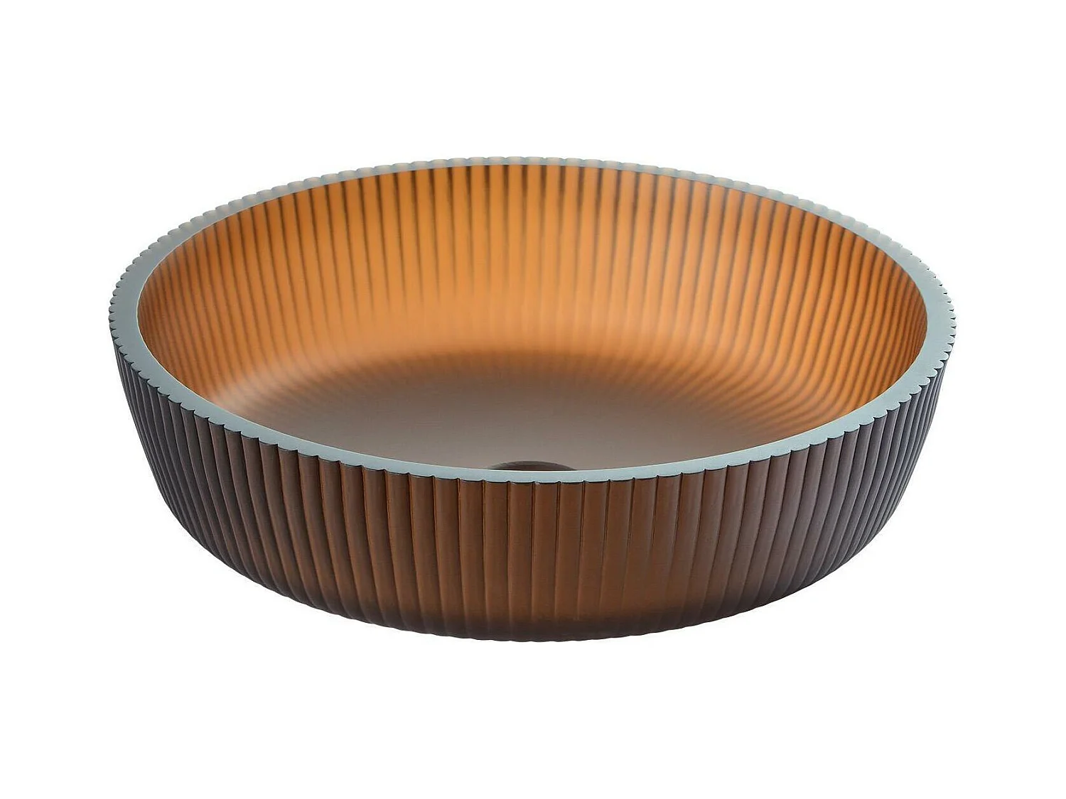 HONNY 42cm ronde wastafel met matglasstructuur