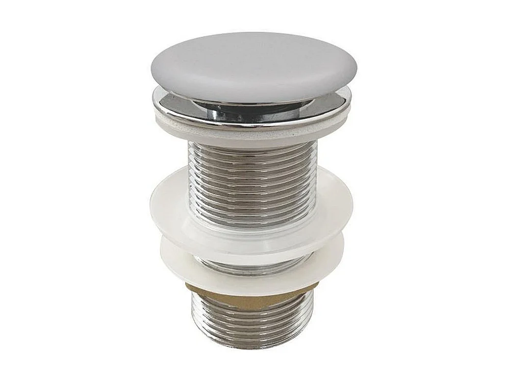 Ronde opzetwastafel in glad beton 36x36cm + ALAN-afvoer