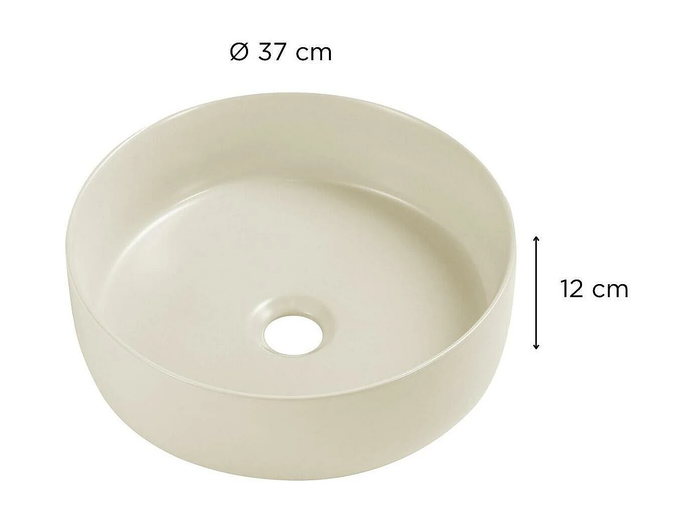 Ronde opzetwastafel 36 x 36 cm DIEGO