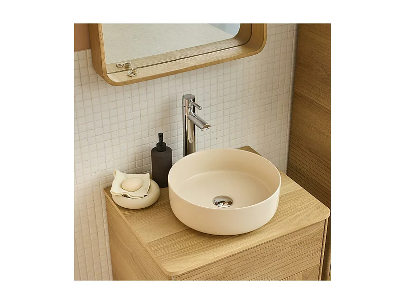 Vasque à poser ronde en céramique 36cm