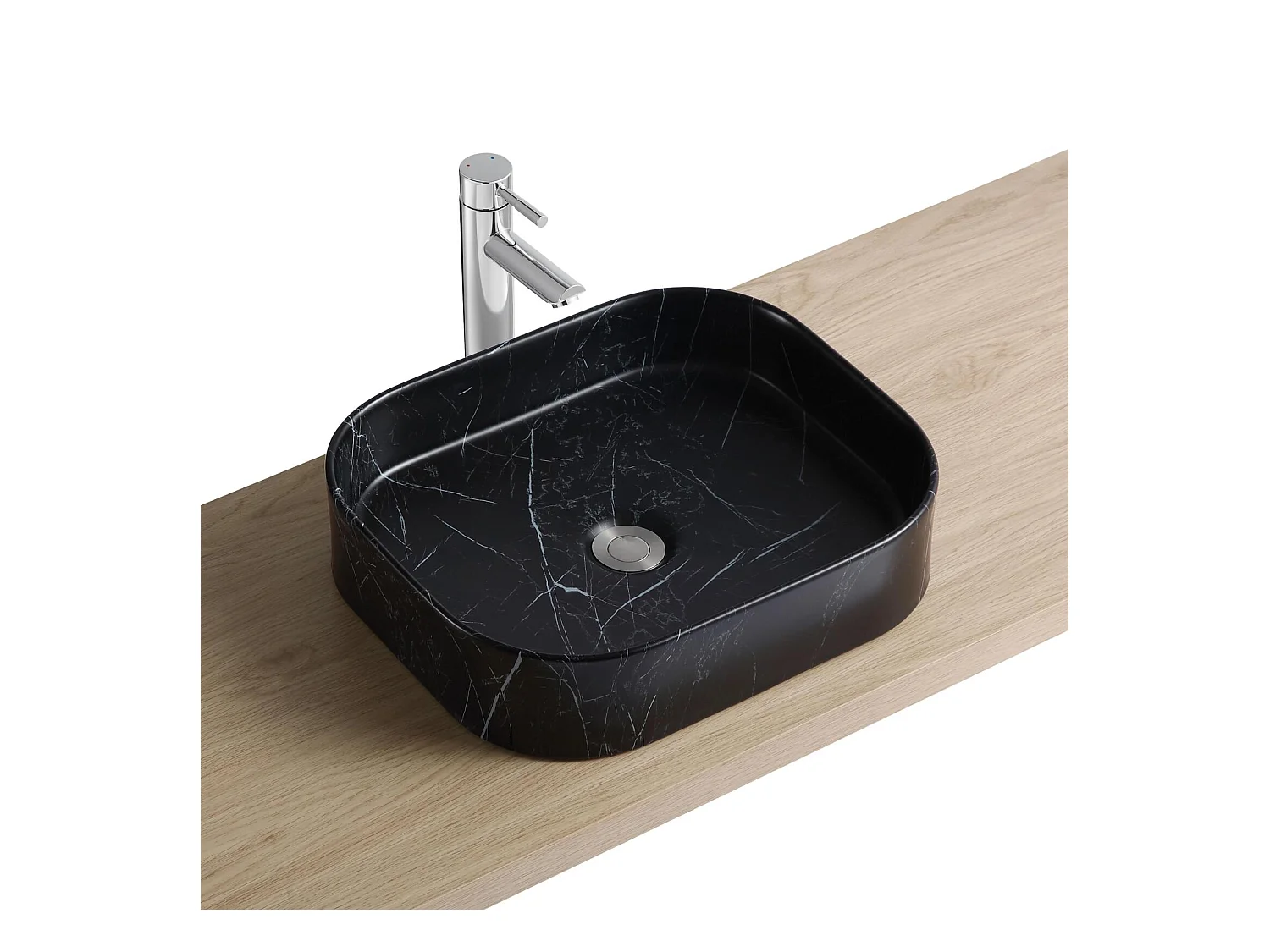 Lavabo da appoggio effetto marmo Naya