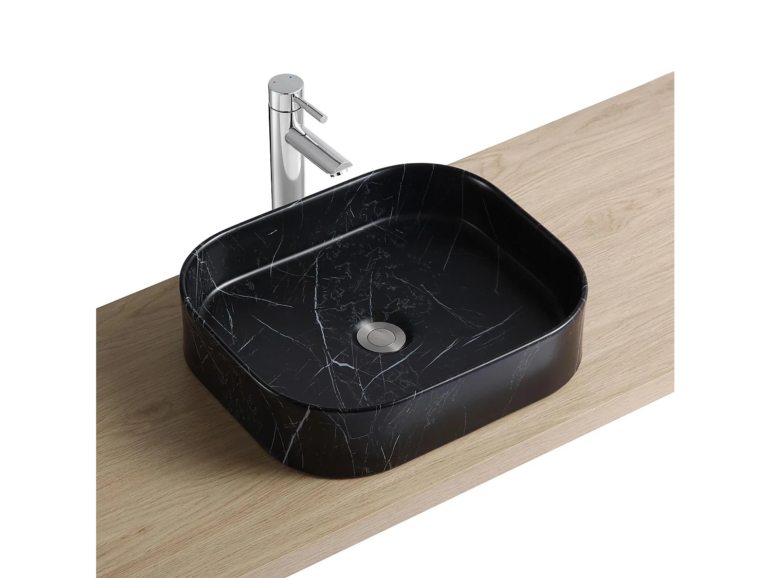 Lavabo da appoggio rettangolare in ceramica NAYA, 45x38cm
