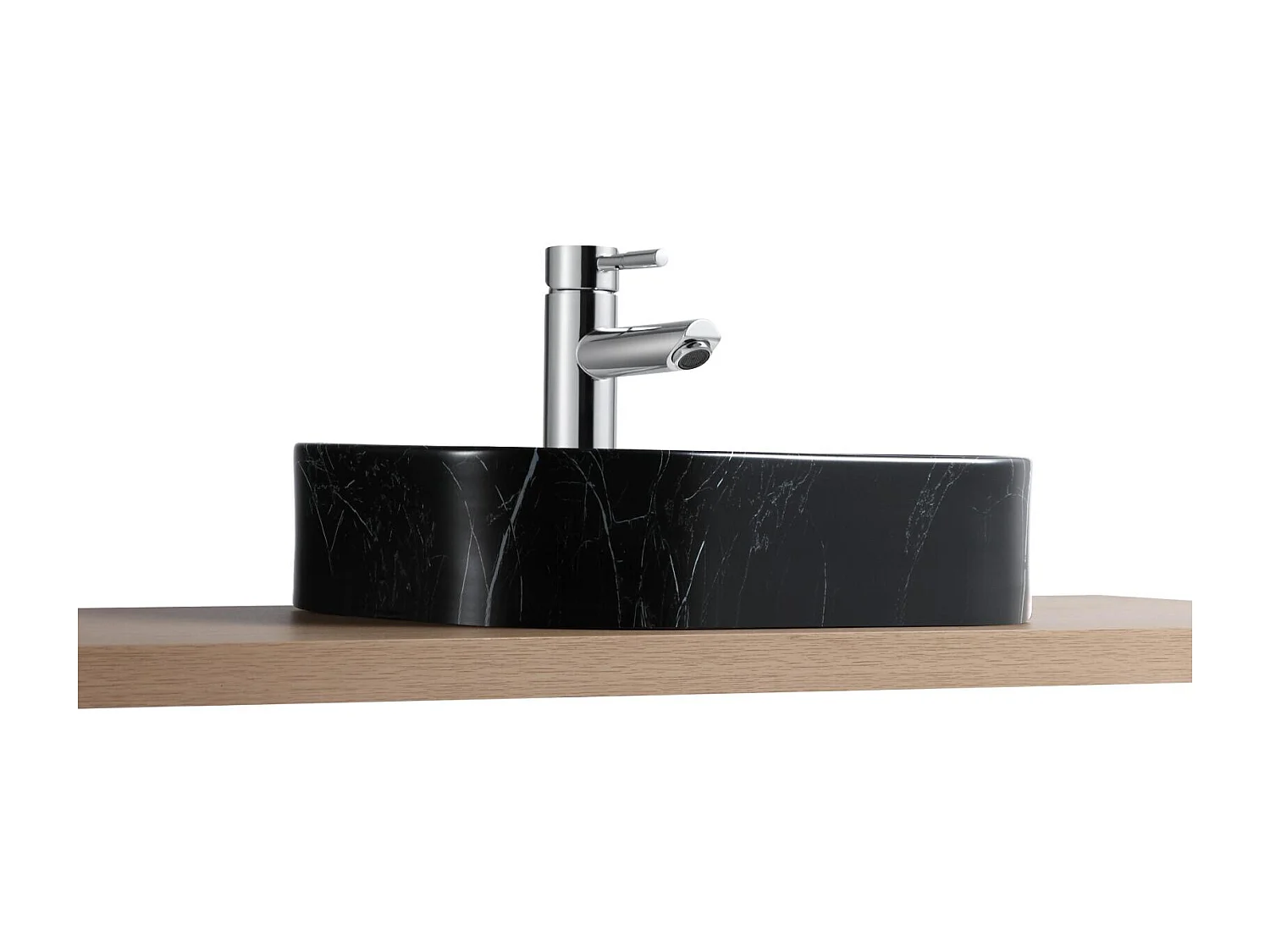 Lavabo sobre encimera rectangular de cerámica NAYA, 45x38cm