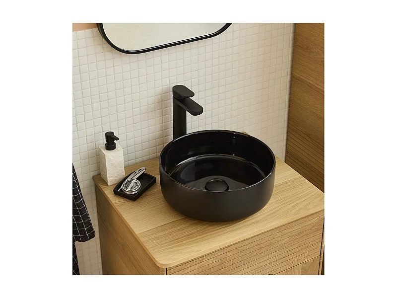 Vasque à poser ronde en céramique 36cm