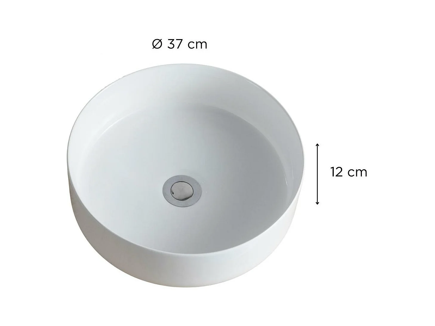 Rundes Aufsatzwaschbecken 36 x 36 cm DIEGO