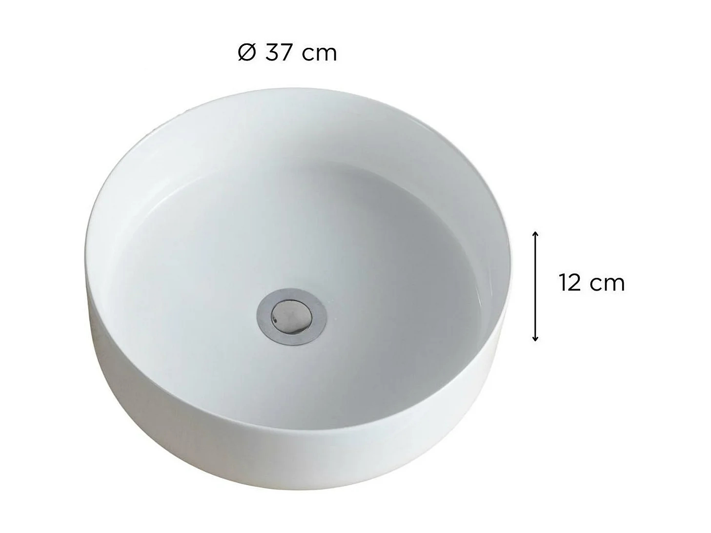 Rundes Aufsatzwaschbecken 36 x 36 cm DIEGO