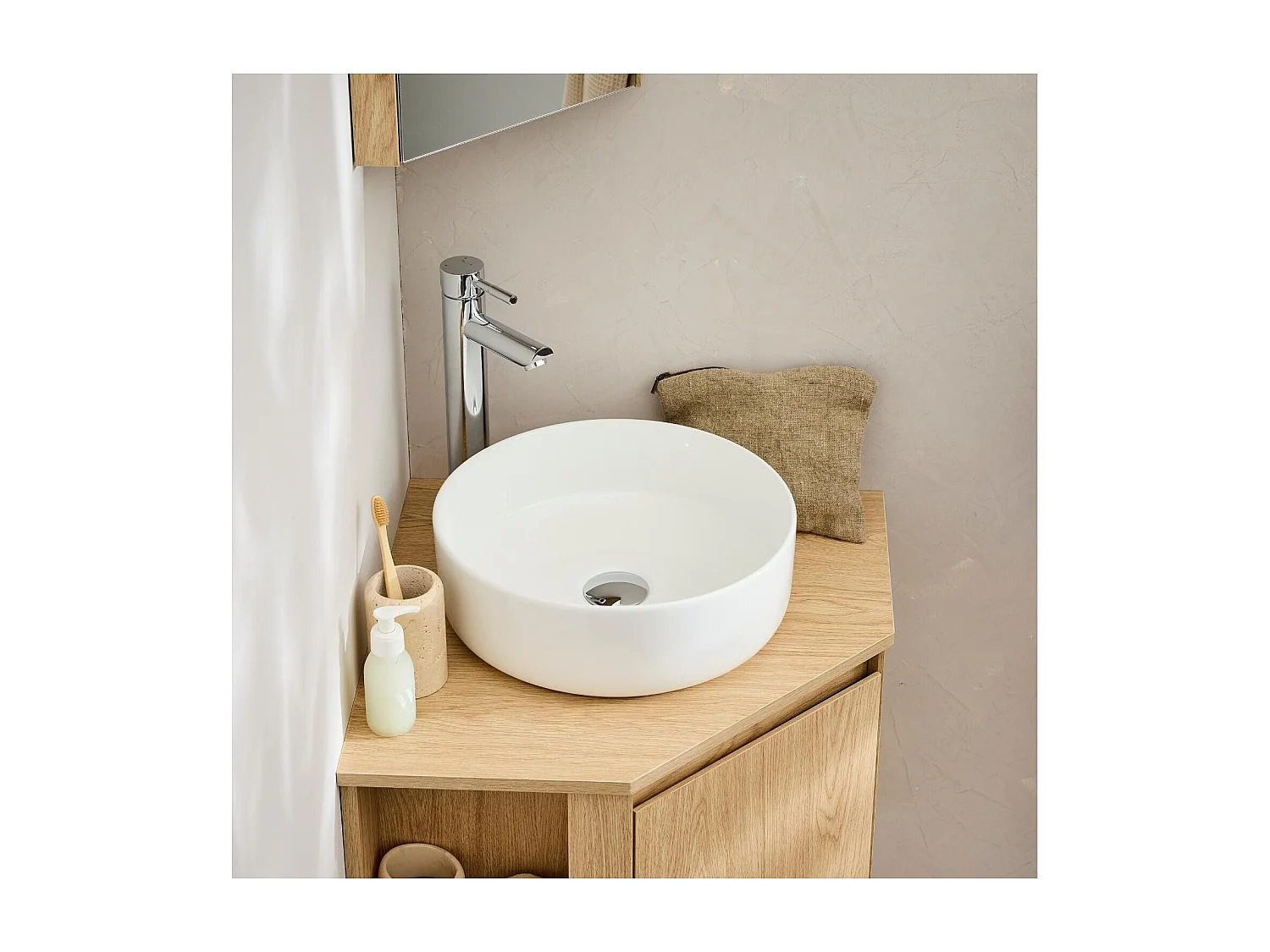 Vasque à poser ronde DIEGO 36x36cm