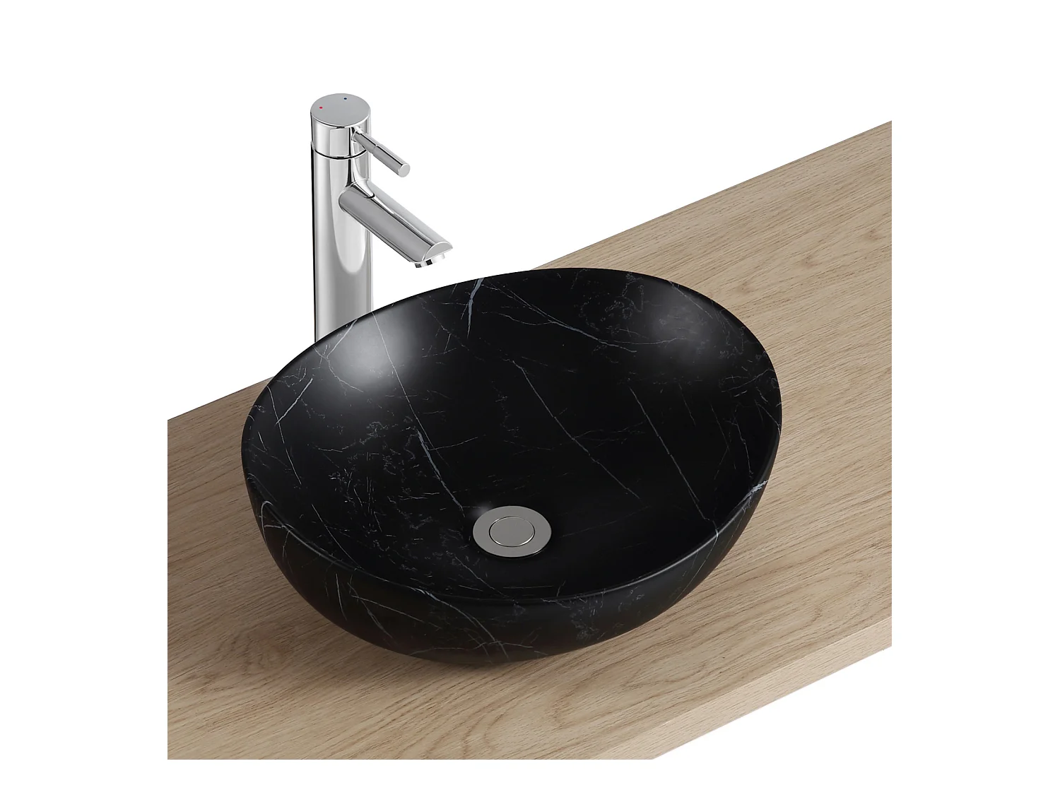 ANNA ovales Keramik-Aufsatzwaschbecken 42x37cm