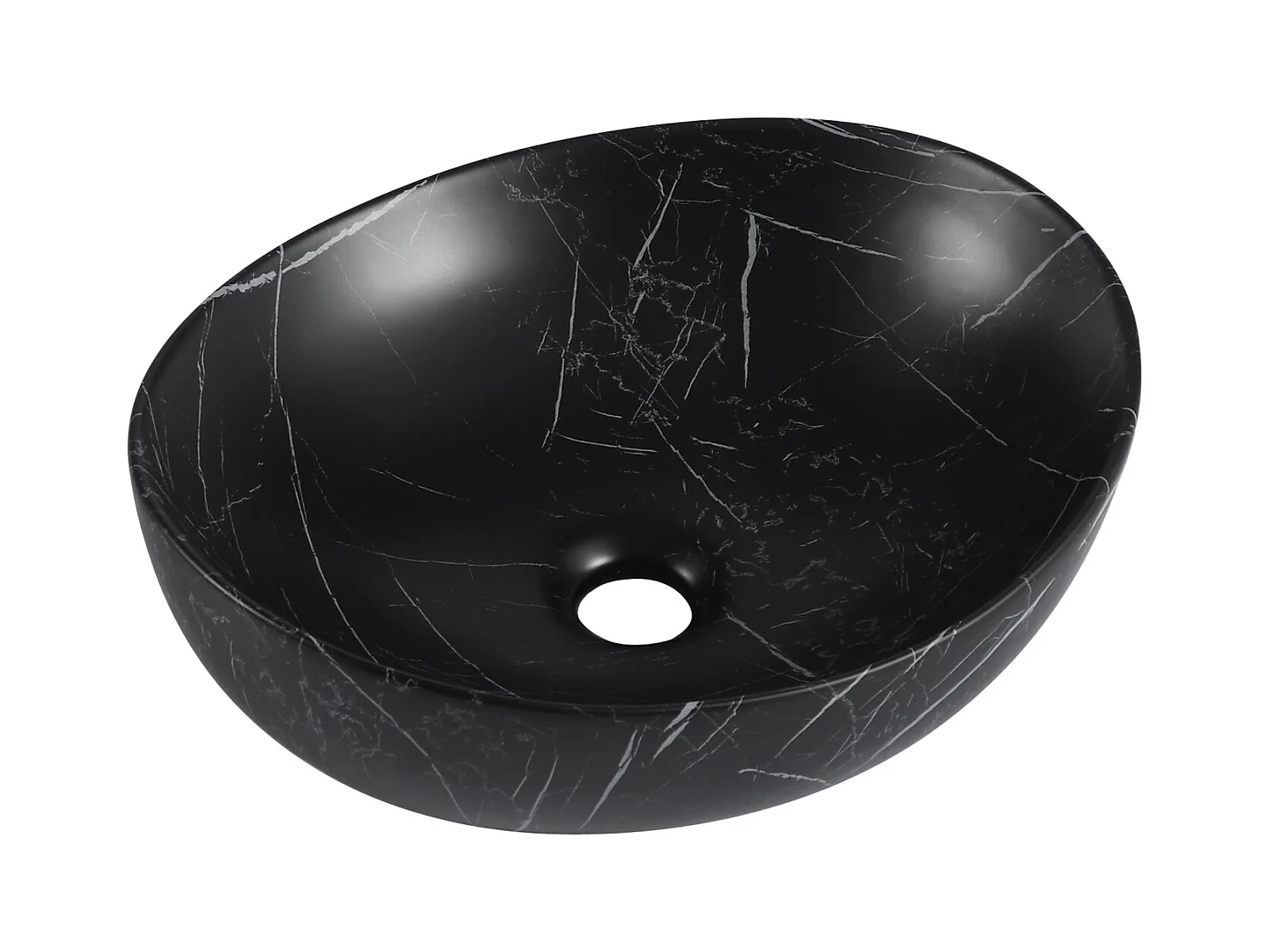 ANNA ovales Keramik-Aufsatzwaschbecken 42x37cm