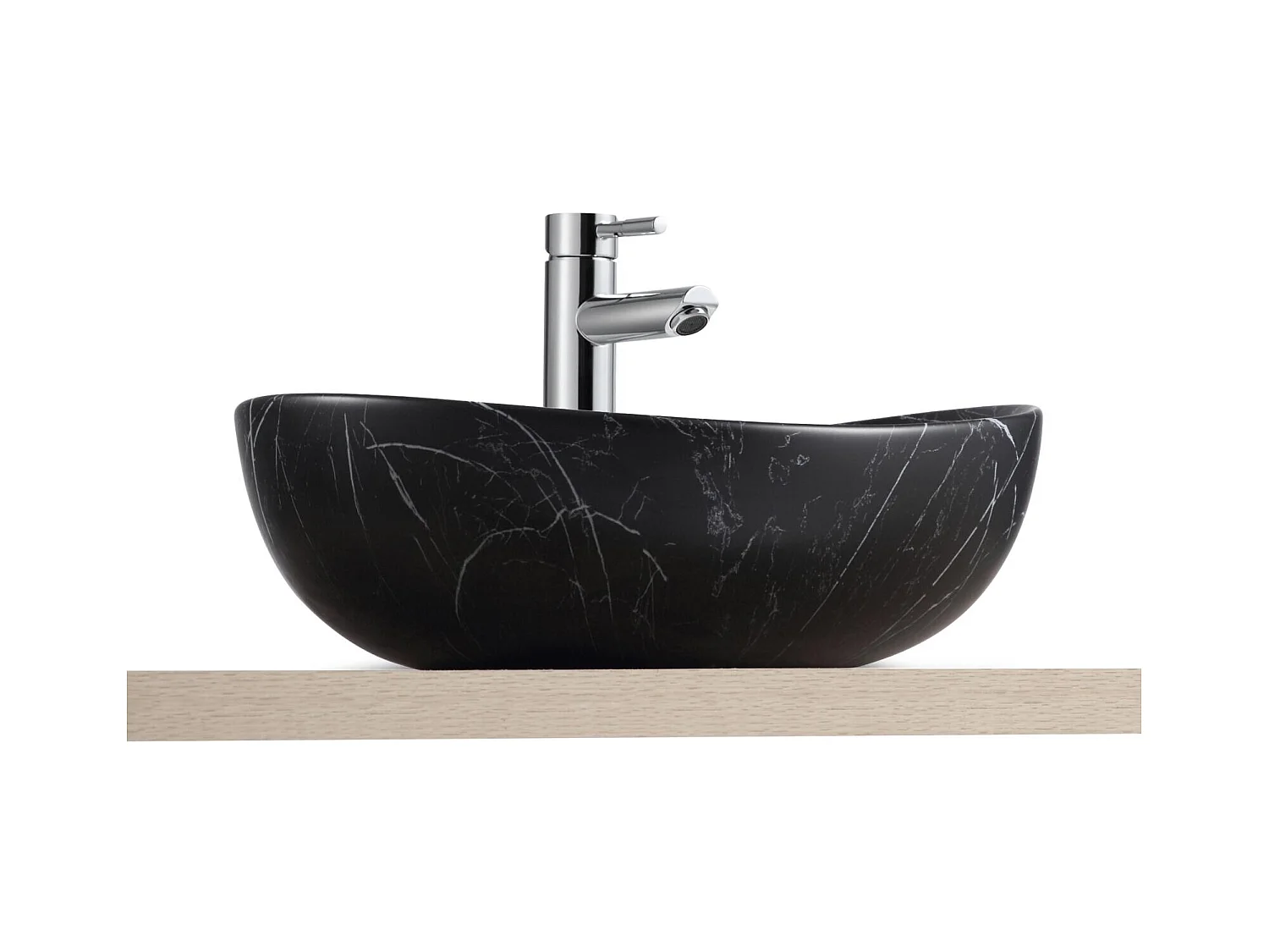 ANNA ovales Keramik-Aufsatzwaschbecken 42x37cm