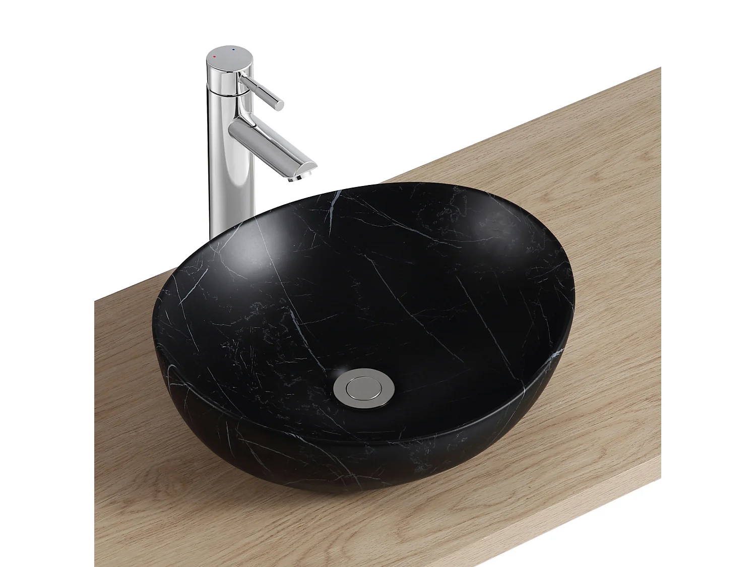 ANNA ovale keramische opzetwastafel 42x37cm