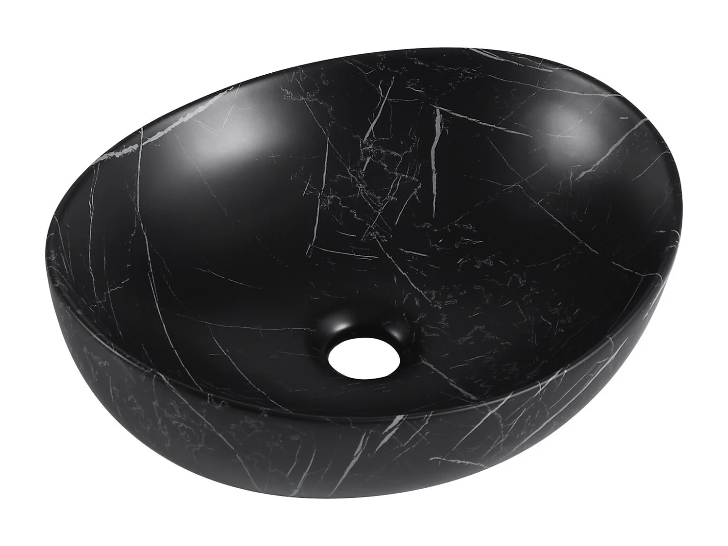 ANNA ovale keramische opzetwastafel 42x37cm