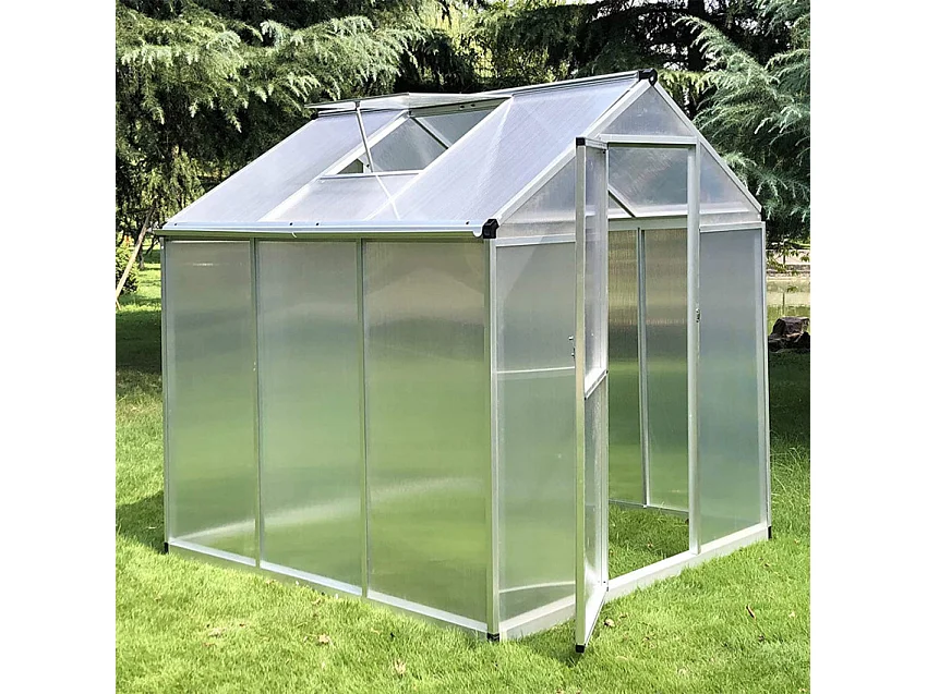 Serra da giardino alluminio porta-finestra 183x185x205 cm Nuvia185