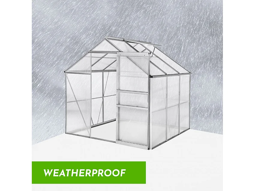 Serra da giardino alluminio porta-finestra 183x185x205 cm Nuvia185