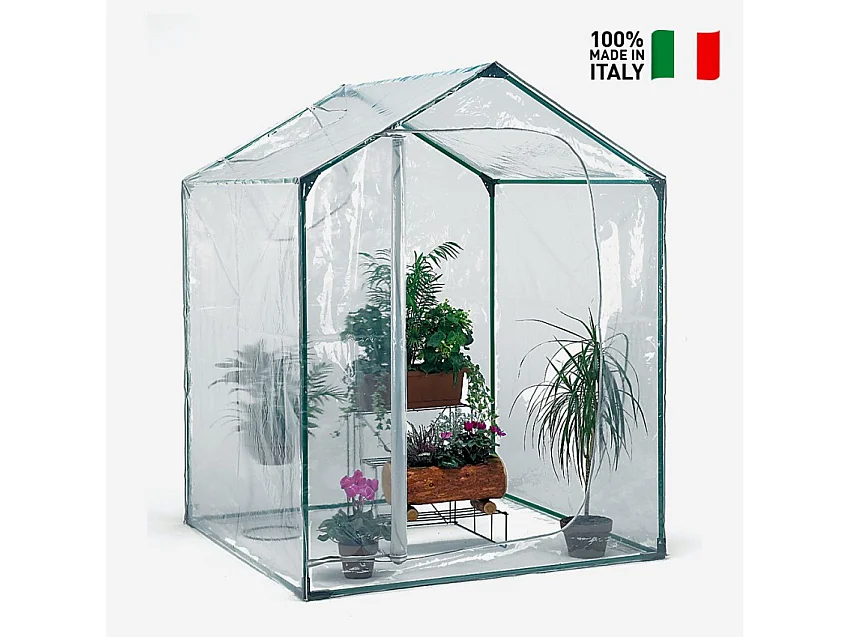 Serra da balcone per piante fiori 153x153xh210cm PVC acciaio BrioM