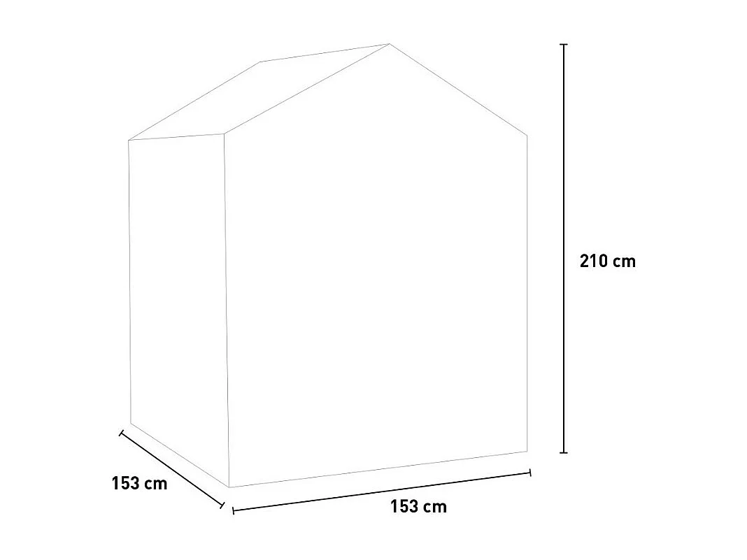 Serra da balcone per piante fiori 153x153xh210cm PVC acciaio BrioM