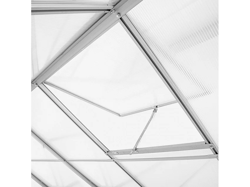 Invernadero para jardín de aluminio y policarbonato con puerta y ventana 183x245x205cm Laelia