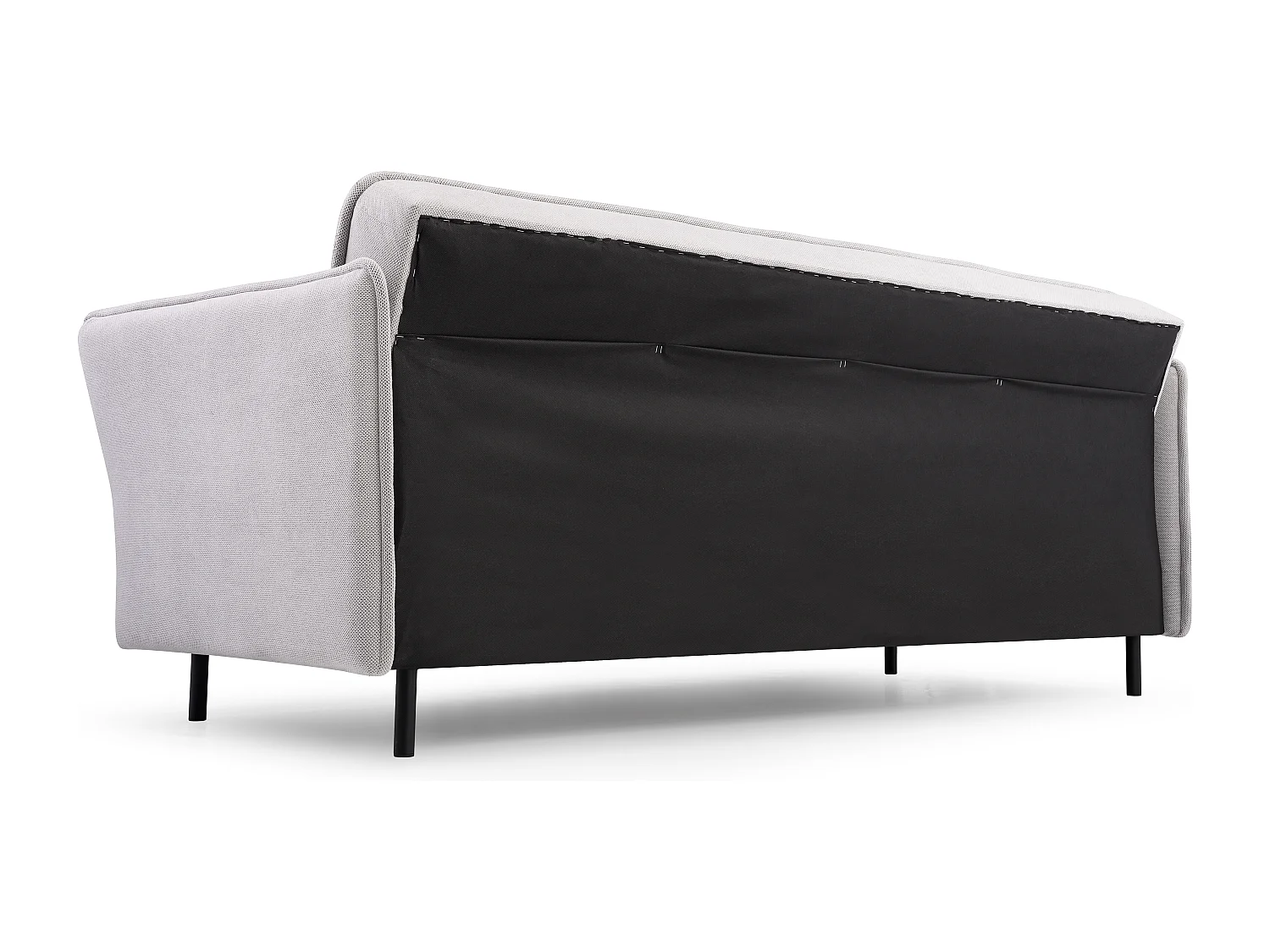 Skandinavisches Schlafsofa 220x90x50 cm – Holzrahmen, Schlaffunktion, Wellenfederung – Beige