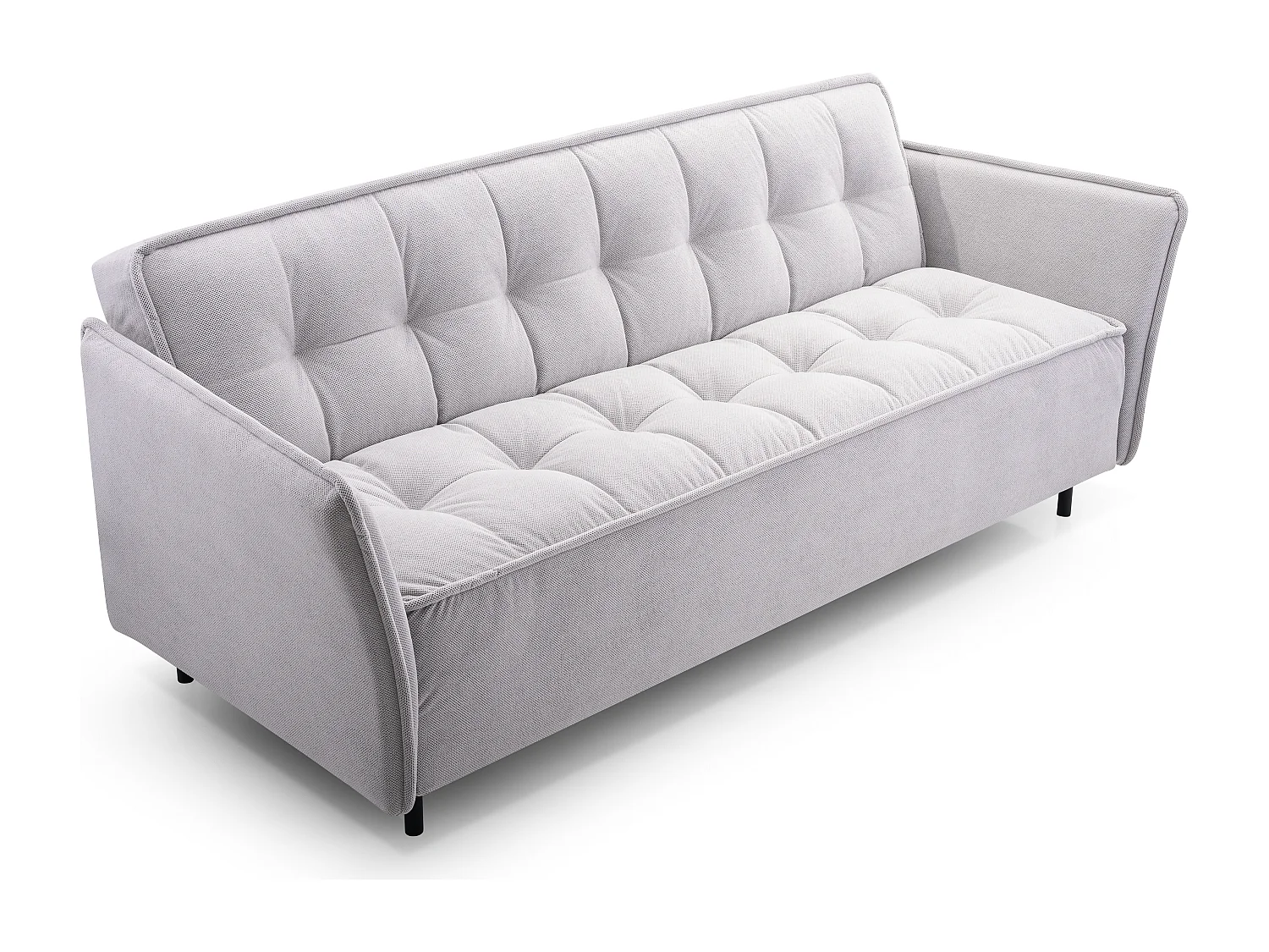 Skandinavisches Schlafsofa 220x90x50 cm – Holzrahmen, Schlaffunktion, Wellenfederung – Beige