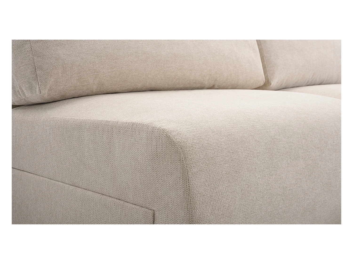 Ecksofa MILENA mit Schlaffunktion, Bettkasten & ARAGON-Stoff – 223x150x95 cm – Rechts Grün
