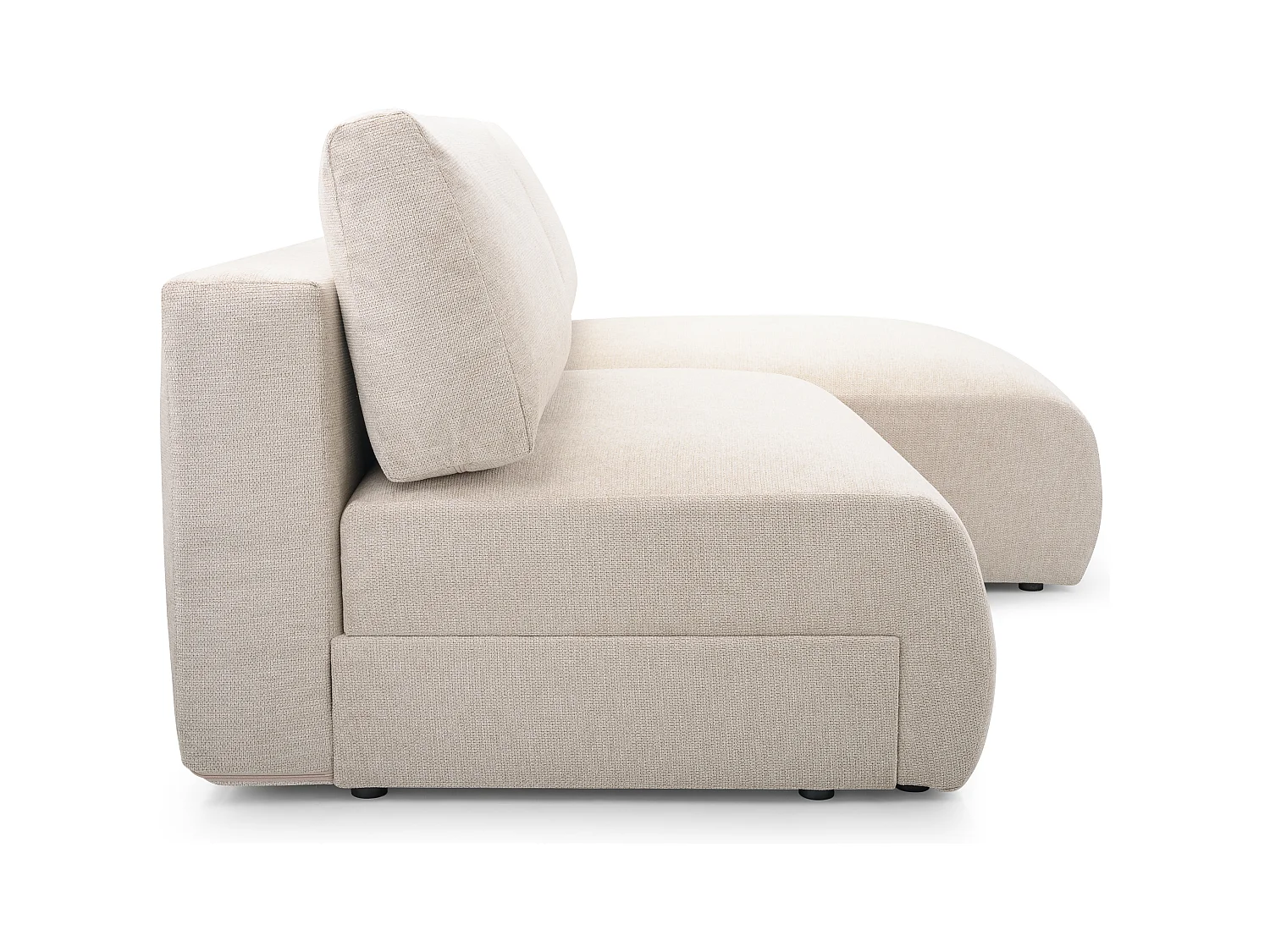 Ecksofa MILENA mit Schlaffunktion, Bettkasten & ARAGON-Stoff – 223x150x95 cm – Rechts Grün