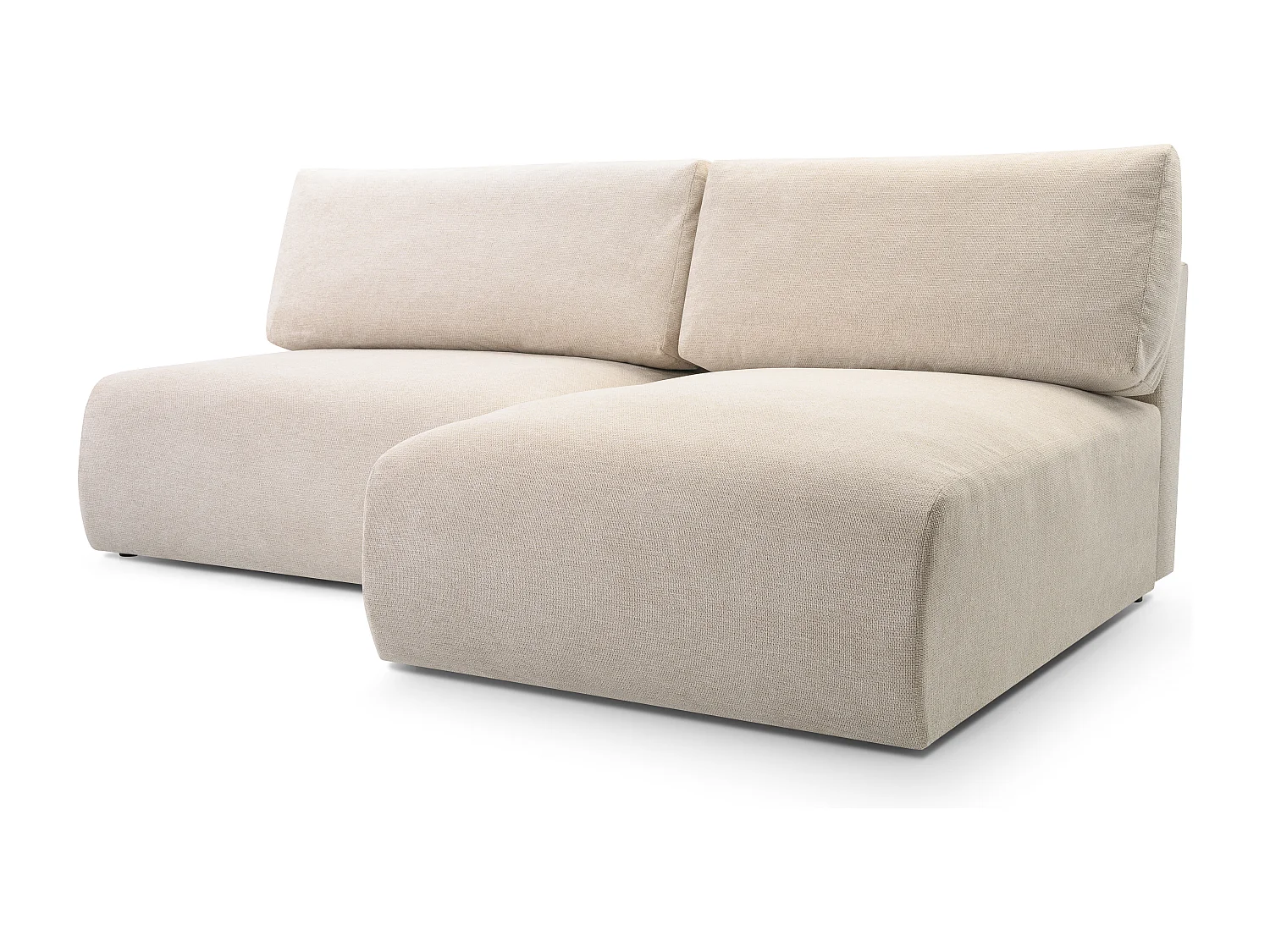 Ecksofa MILENA mit Schlaffunktion, Bettkasten & ARAGON-Stoff – 223x150x95 cm – Rechts Grün