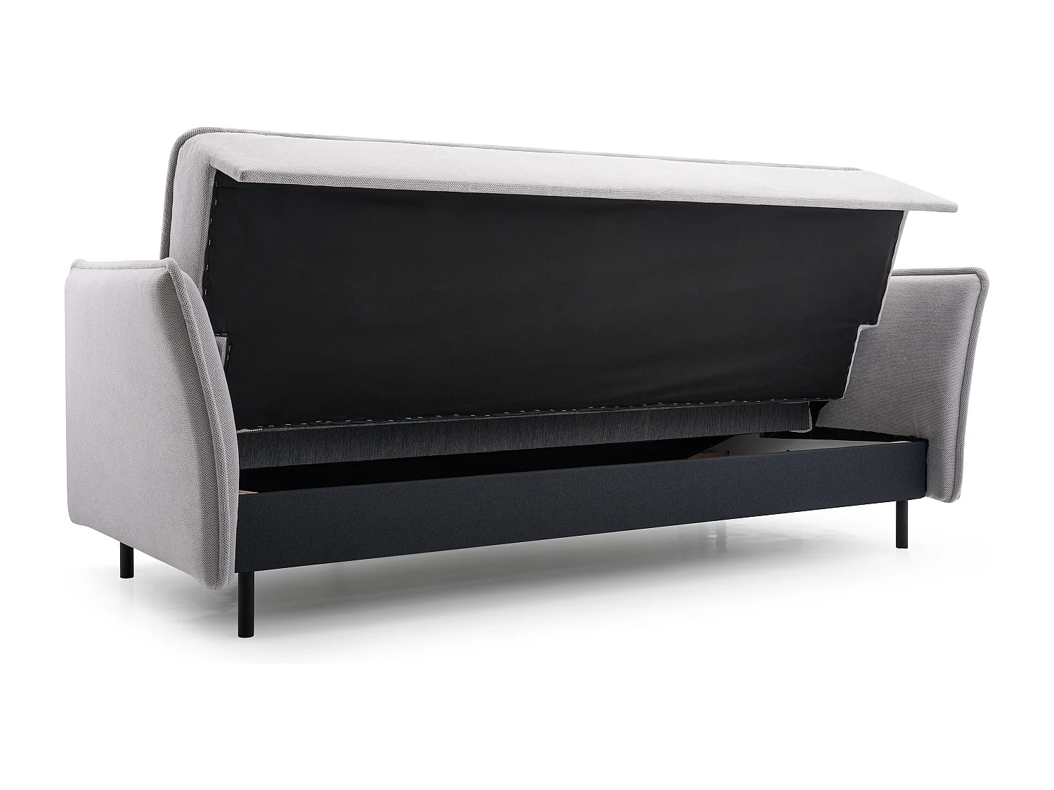 Skandinavisches Schlafsofa 220x90x50 cm – Holzrahmen, Schlaffunktion, Wellenfederung – Grün