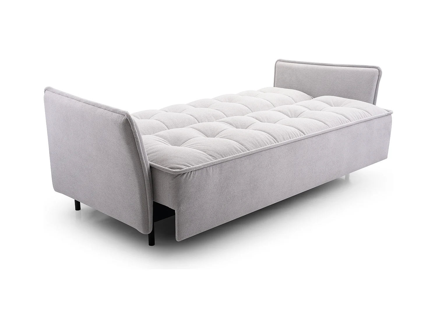 Skandinavisches Schlafsofa 220x90x50 cm – Holzrahmen, Schlaffunktion, Wellenfederung – Puderrosa