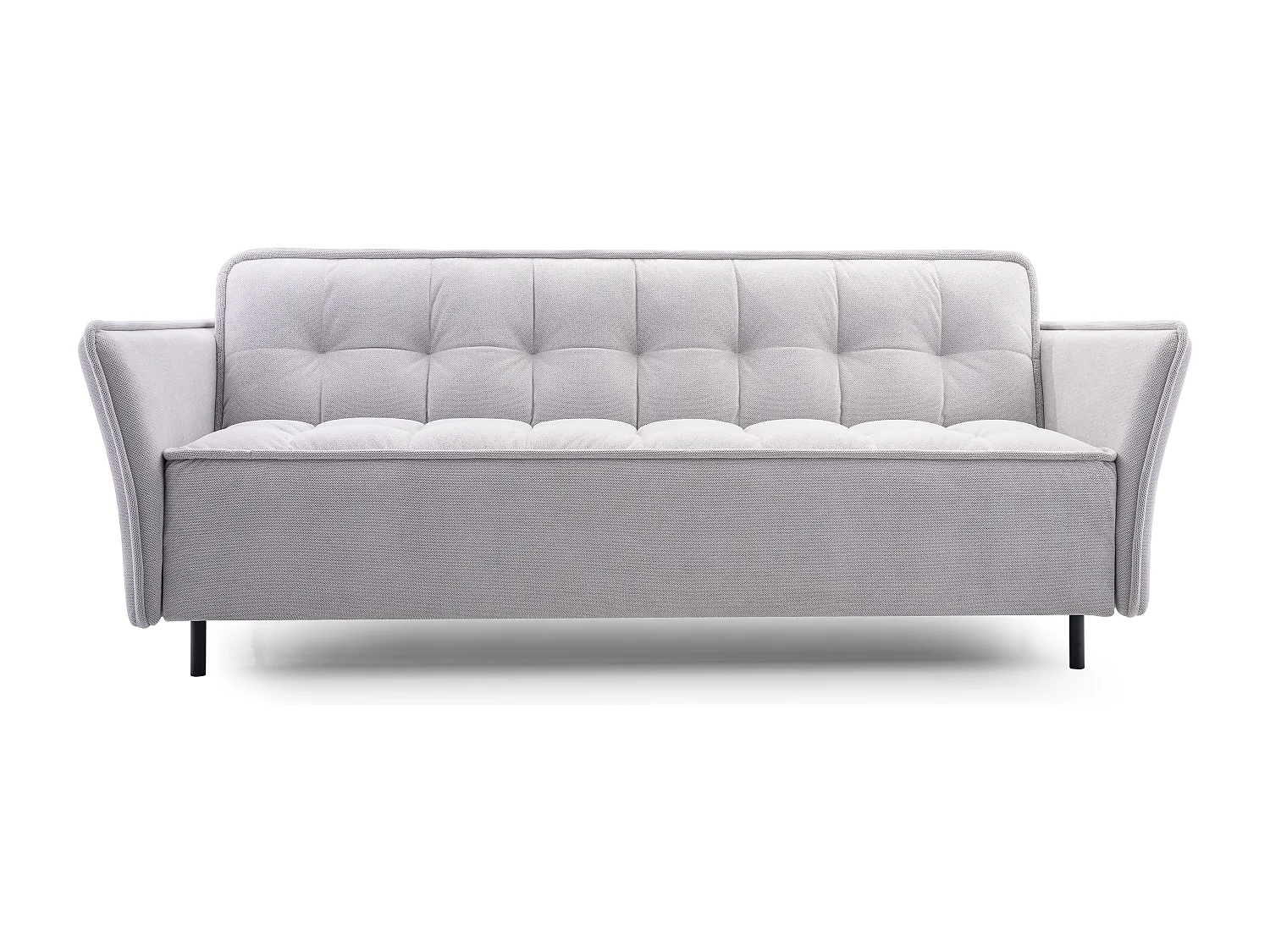 Skandinavisches Schlafsofa 220x90x50 cm – Holzrahmen, Schlaffunktion, Wellenfederung – Burgunderrot