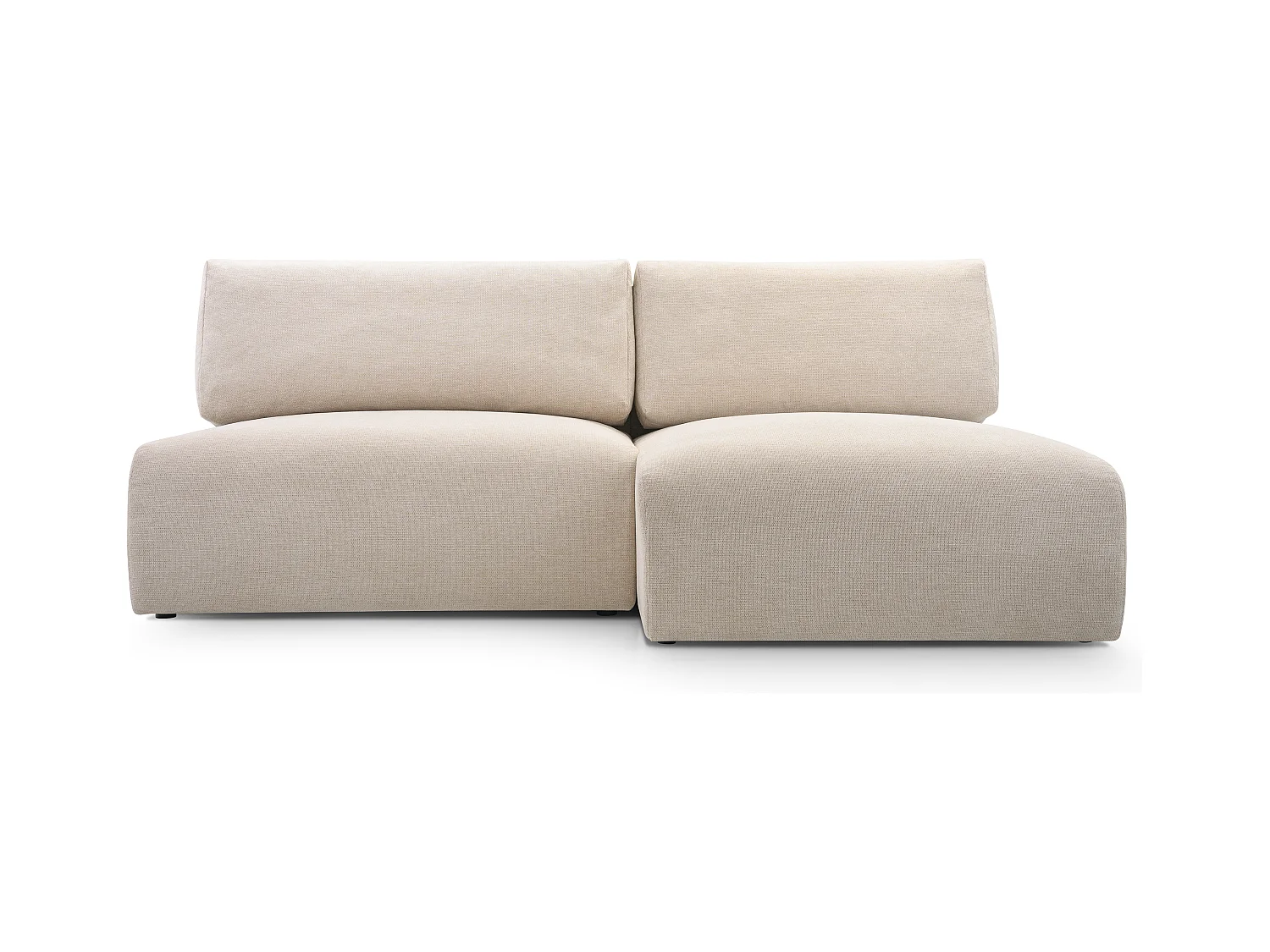 Ecksofa MILENA mit Schlaffunktion, Bettkasten & ARAGON-Stoff – 223x150x95 cm – Rechts Braun