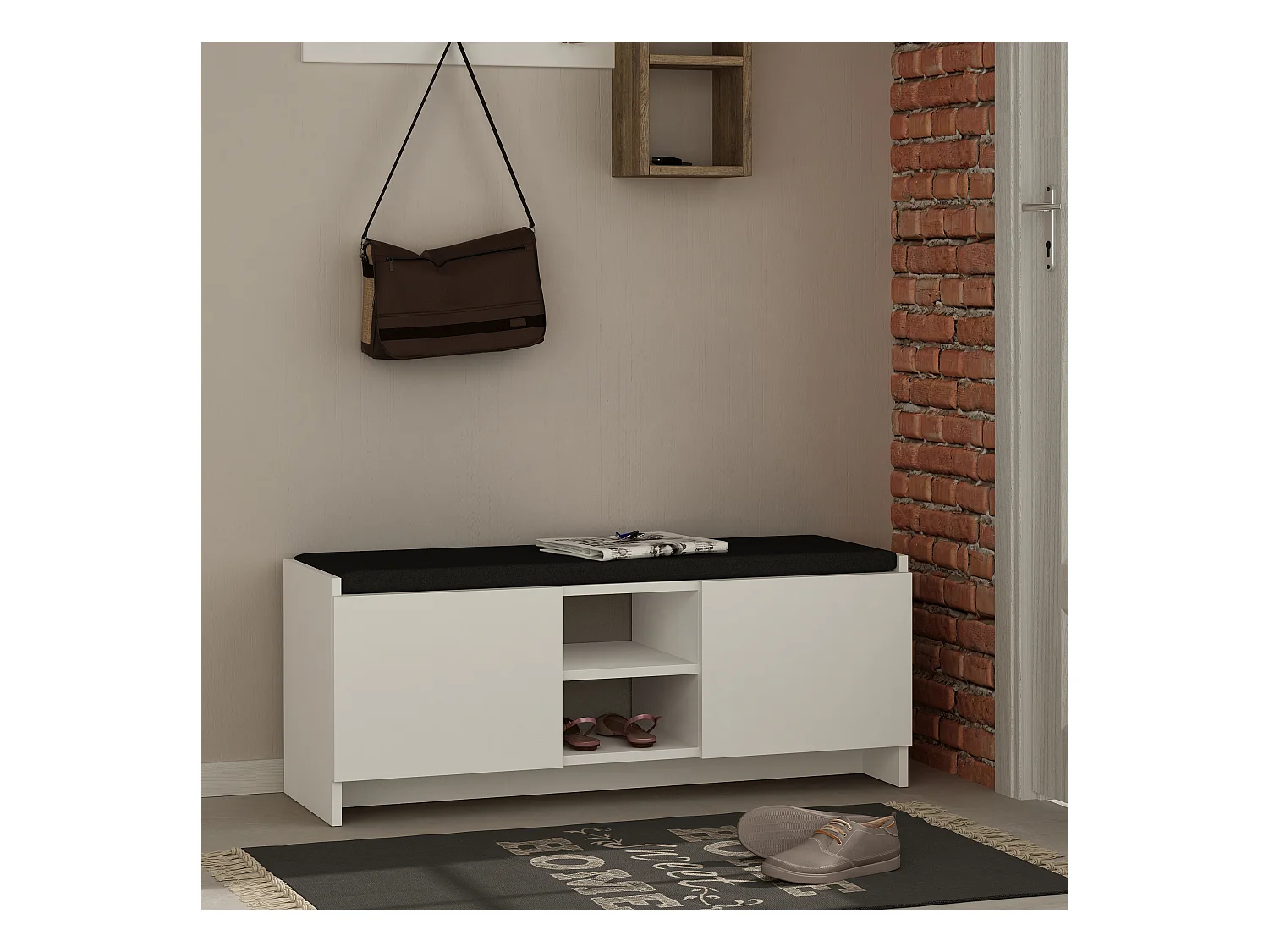 Zapatero - 43X110X37 Blanco