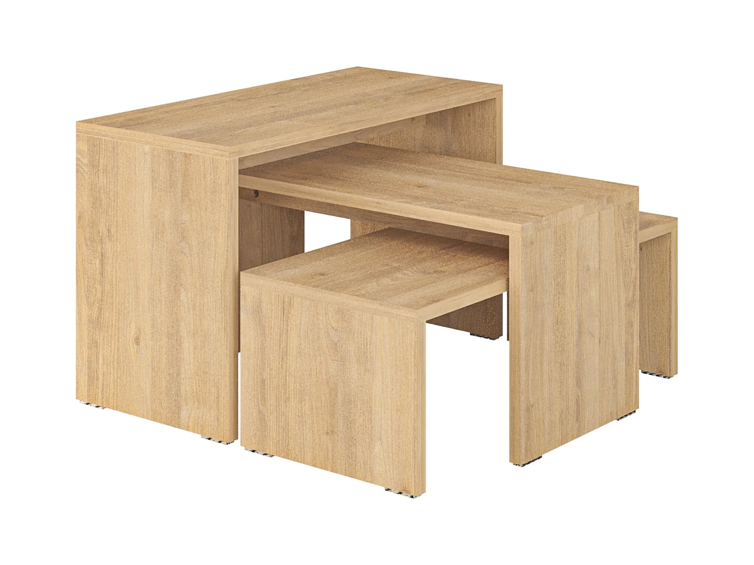 Mesa auxiliar Rino diseño modular natural 39x65x30 cm