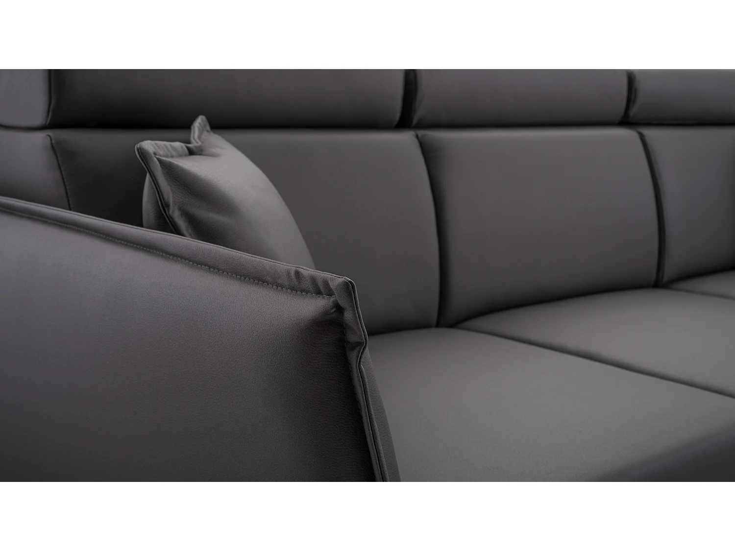 Ecksofa mit Schlaffunktion und Bettkasten-198x127cm,Verstellbare Kopfstützen,Schlafsofa,Bettsofa,Freistehend,Außenmaße 227x161,Rechte Seite,Cappuccino