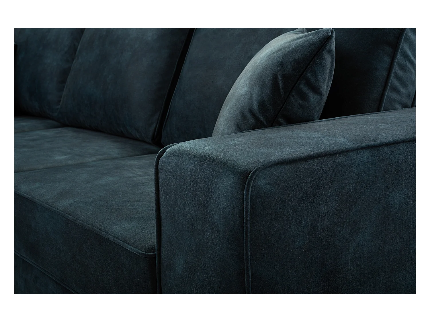 Schlafcouch mit Stauraum & Schlaffunktion – Sofa mit Automatik-Wagenmechanismus, Veloursstoff, gepolstertes Ecksofa | 223x160 cm | Grau, Linke Seite