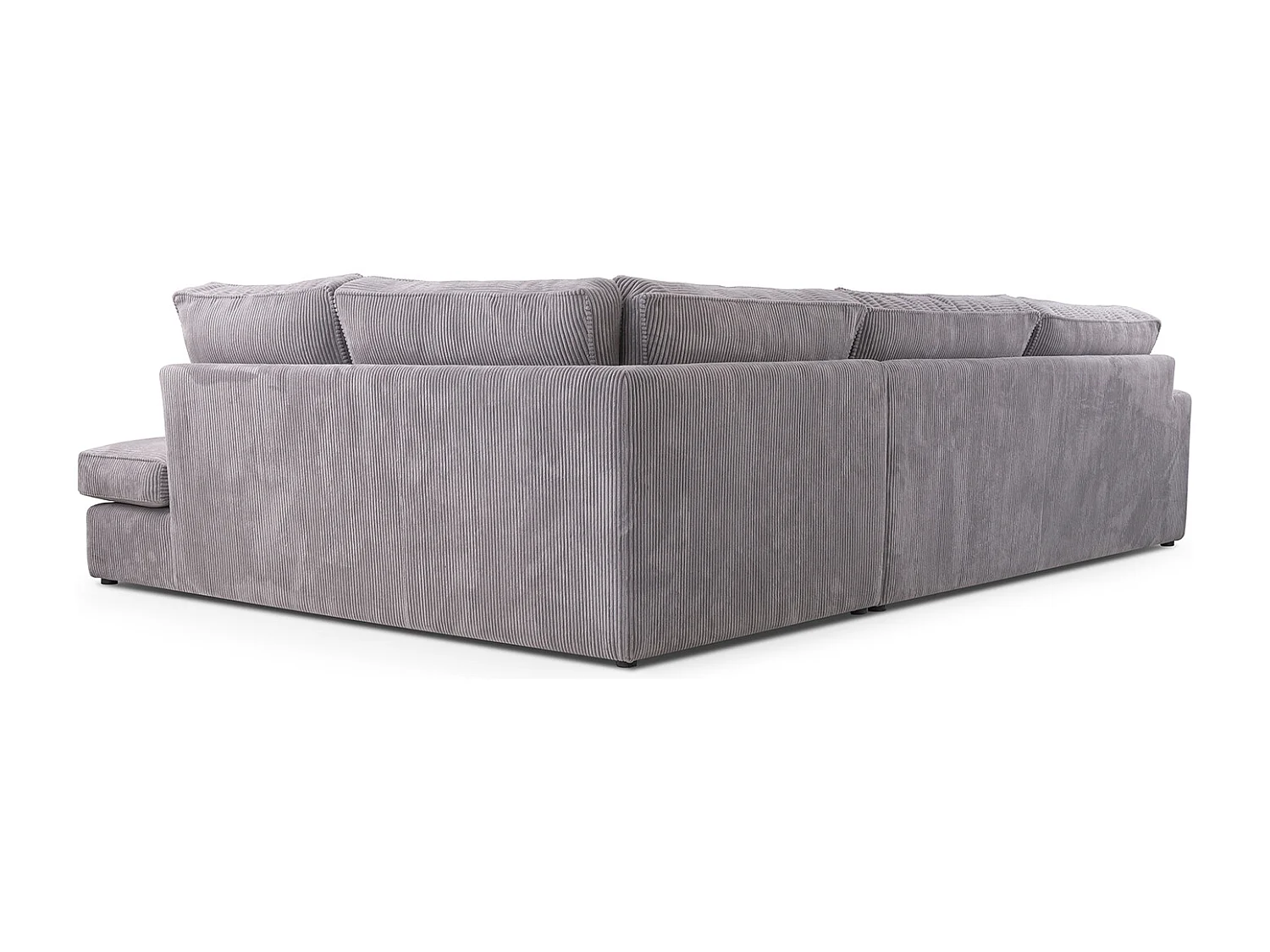 Ecksofa COBRA, Stoff-LINCOLN, Modernes Ecksofa Mit Kissen, Wellenfederung, Rückseite Bezogen, Freistehend, Links-Layout 89x314x224cm, BEIGE