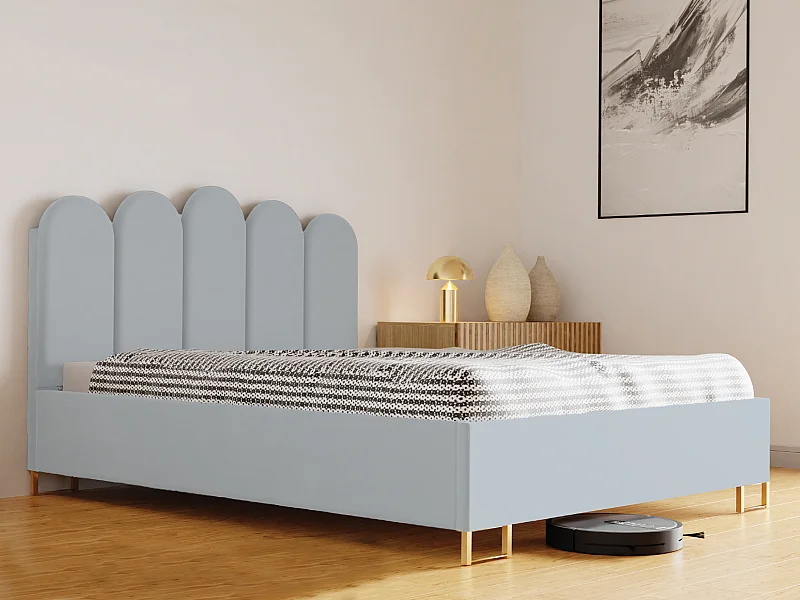 Ecksofa mit Schlaffunktion und Bettkasten – Komfortabel, pflegeleichter Bezug, viel Stauraum für kleine Räume | Linke Layout 228x151x93 cm GOLD