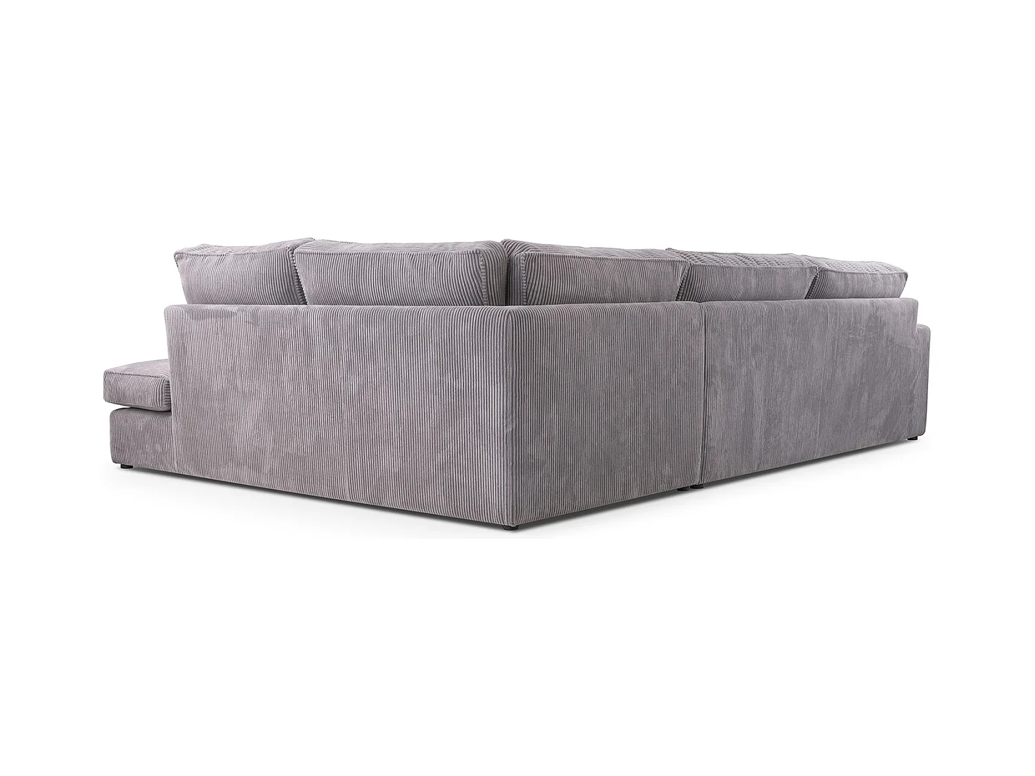 Ecksofa COBRA, Stoff-LINCOLN, Modernes Ecksofa Mit Kissen, Wellenfederung, Rückseite Bezogen, Freistehend, Rechts-Layout 89x314x224cm, BEIGE